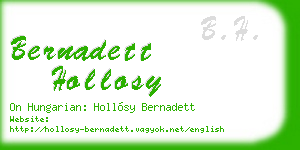 bernadett hollosy business card
