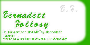 bernadett hollosy business card